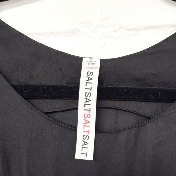 37 - Black Dress with Asymmetrical Ties - Picture 2 of 2